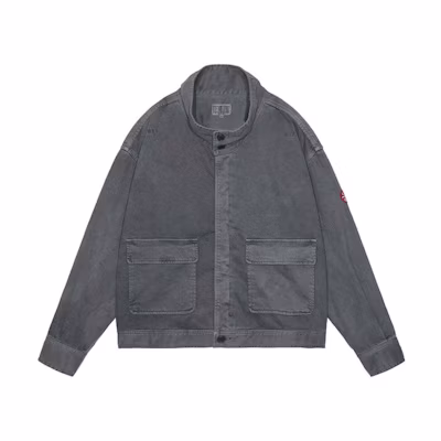 Cav Empt Loose Fit Button-Up Stand Collar Jacket Charcoal Color. CES25JK12