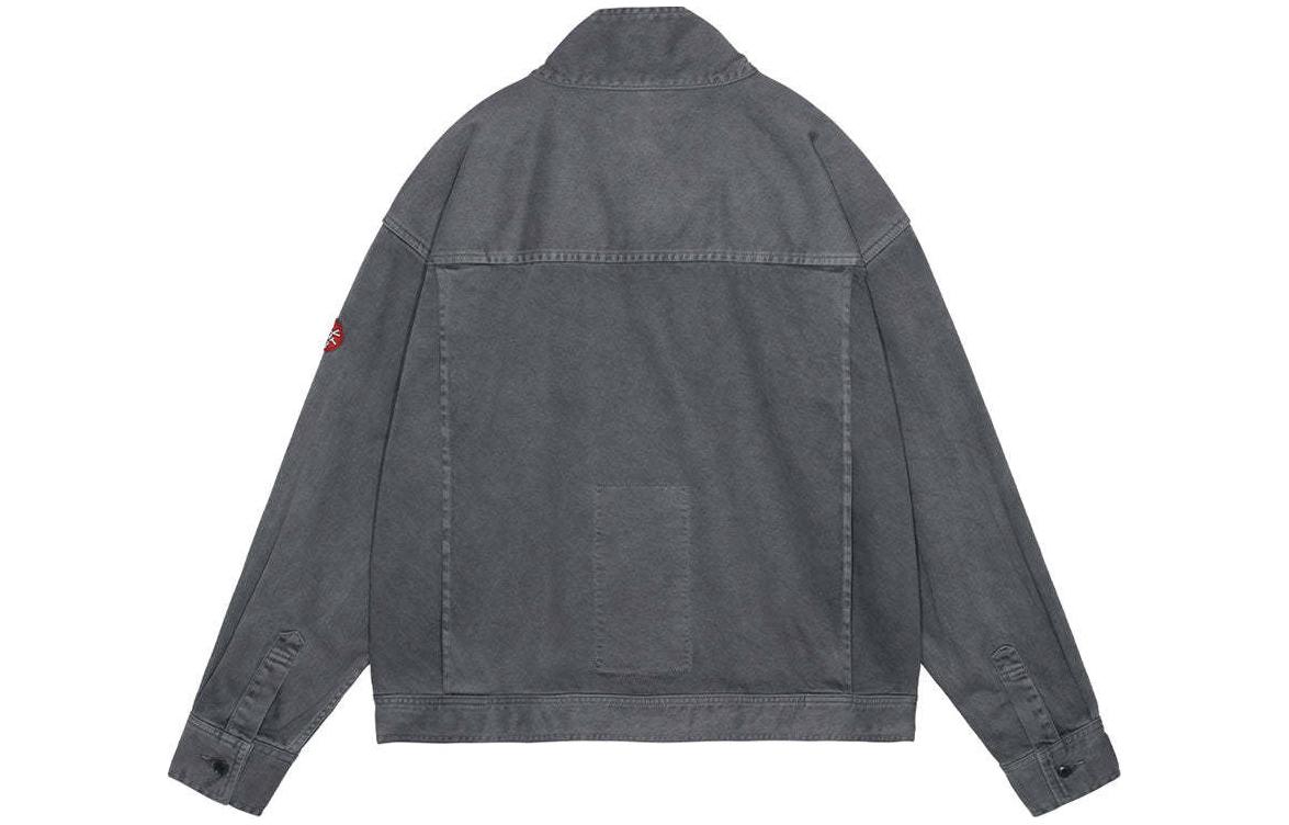 Lookbook Cav Empt  Loose Fit Button-Up Stand Collar Jacket Charcoal Color. CES25JK12