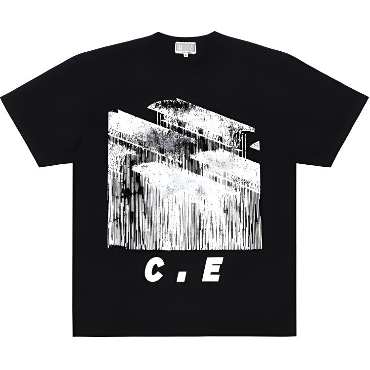Shop Cav Empt Camiseta Unisex con Estampado Gráfico Abstracto CES17T02