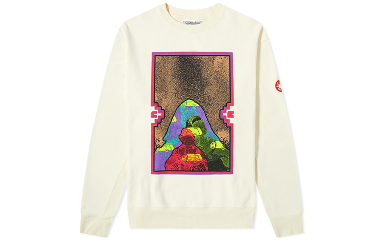 Cav Empt Abstract Graphic Pullover Sweatshirt Unisex Off-White CES17CS01