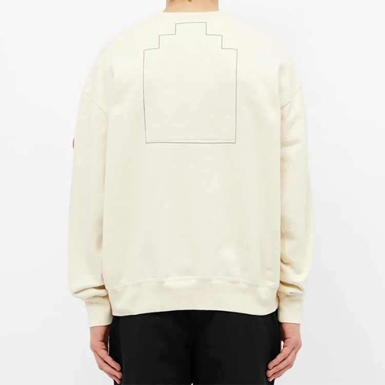 Shop 캡엠프트 추상 그래픽 풀오버 스웨트셔츠 유니섹스 오프화이트 CES17CS01