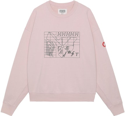 Cav Empt Abstract Print Sweatshirt Unisex Pink. CES23CS08 Buy Cav Empt Abstract Print Sweatshirt Unisex Pink. CES23CS08