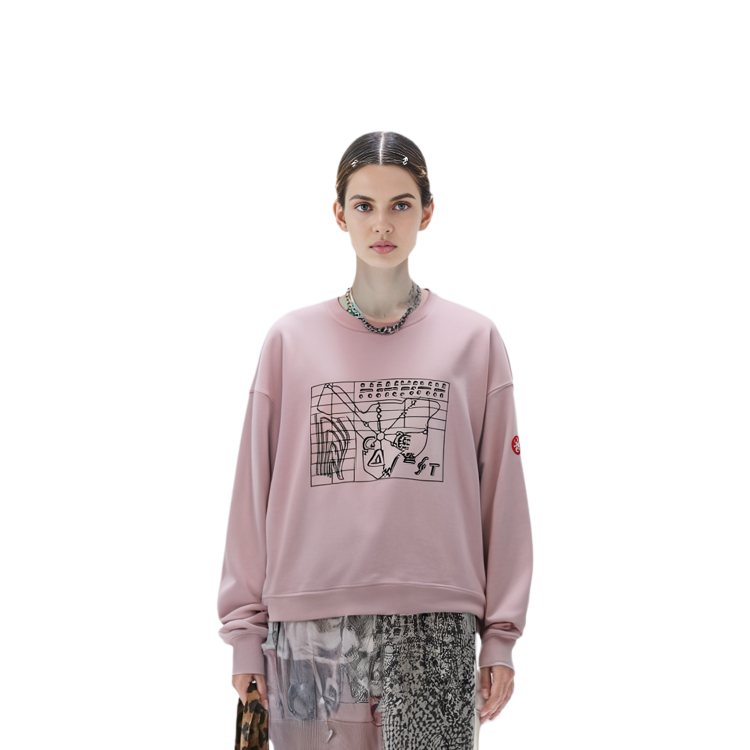 Shop Sudadera Unisex Rosa Cav Empt con Estampado Abstracto. CES23CS08