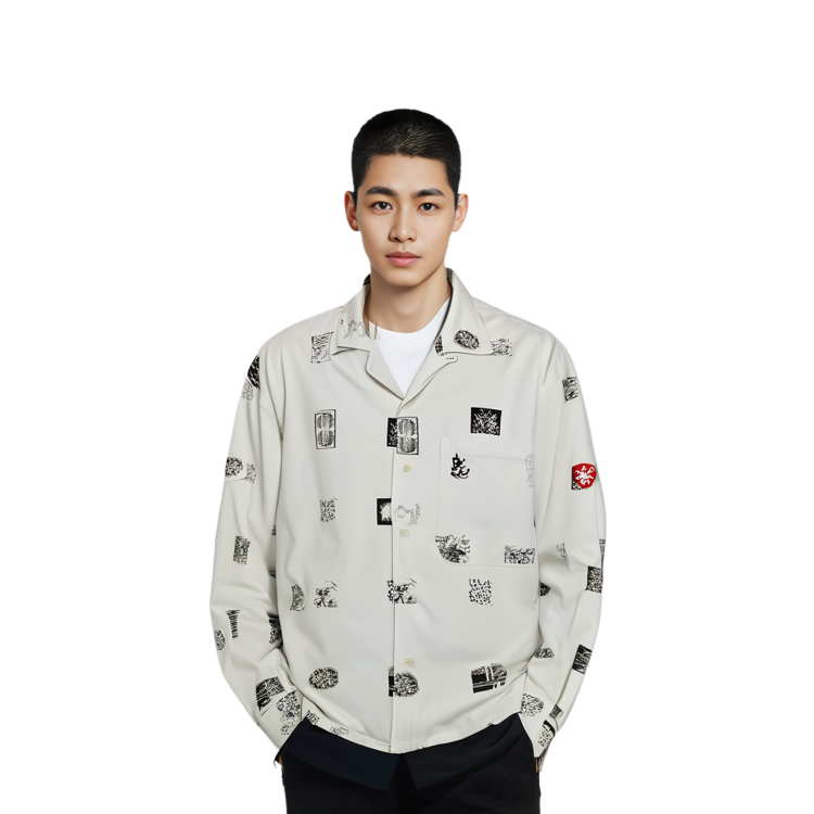 Shop Cav Empt 全图案印花长袖休闲衬衫 CES23SH06