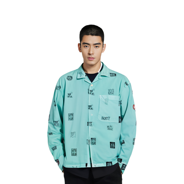 Sizing Cav Empt 全图案印花长袖休闲衬衫 CES23SH06