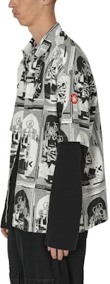 Cav Empt All-Over Print Button-Up Short Sleeve Shirt White Mens CES24SH09-001 Lookbook Cav Empt All-Over Print Button-Up Short Sleeve Shirt White Mens CES24SH09-001