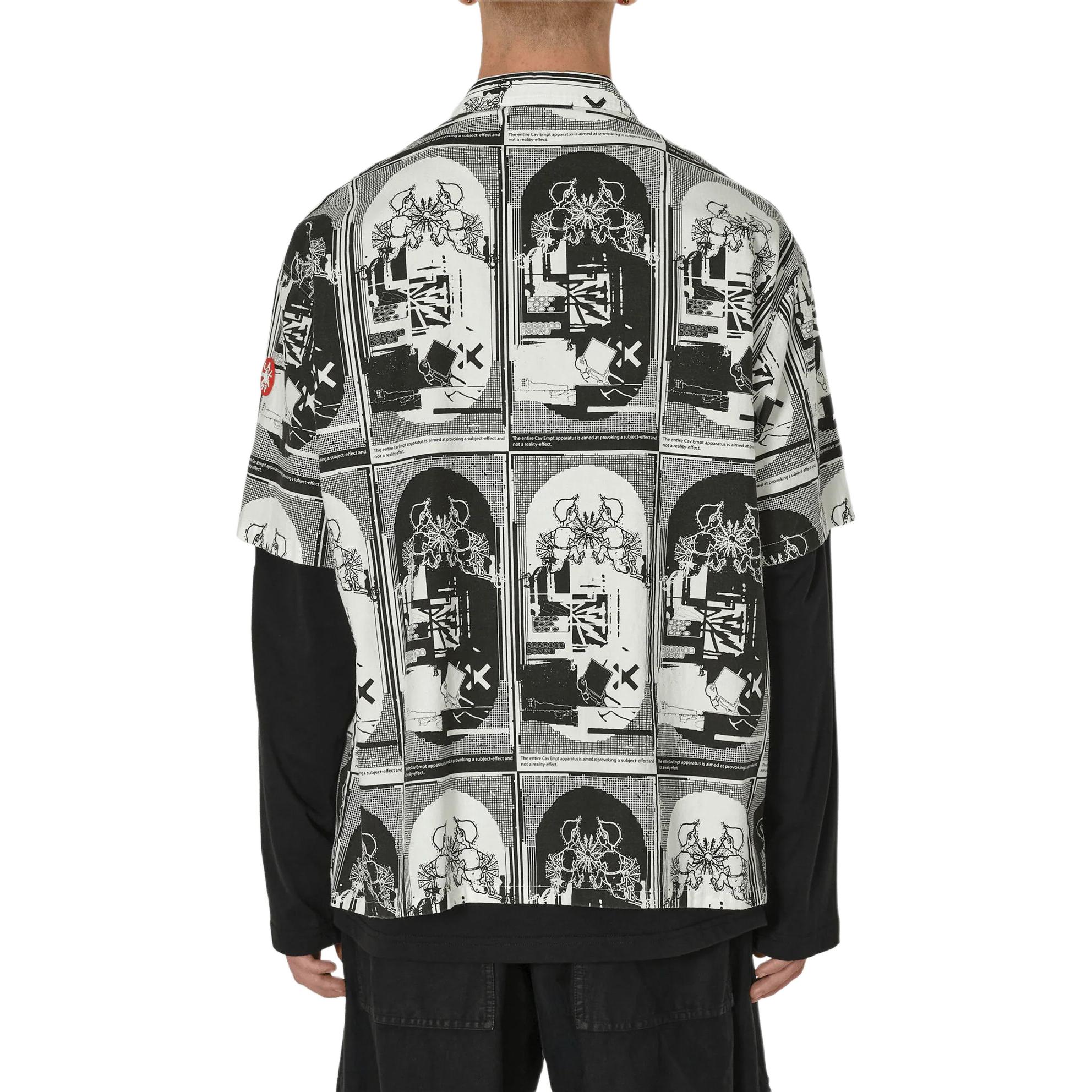 Shop Cav Empt Kemeja Putih Pria Lengan Pendek Motif All-Over Print CES24SH09-001