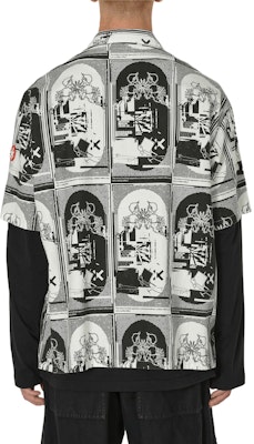 Cav Empt All-Over Print Button-Up Short Sleeve Shirt White Mens CES24SH09-001 Shop Cav Empt All-Over Print Button-Up Short Sleeve Shirt White Mens CES24SH09-001