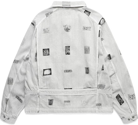 Cav Empt All-Over Print Collared Long Sleeve Jacket Men’s Grey White CE-S23J-K23 Lookbook Cav Empt All-Over Print Collared Long Sleeve Jacket Men’s Grey White CE-S23J-K23