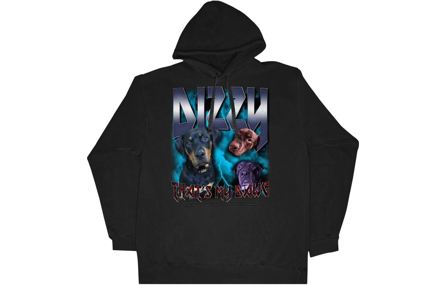 Cav Empt Animal Print Pullover Hoodie Black () CES22CS08-BLAC