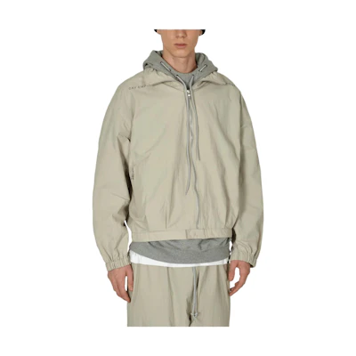 Cav Empt Beige Stand Collar Zip-Up Loose Fit Jacket for Men CES24JK14-001
