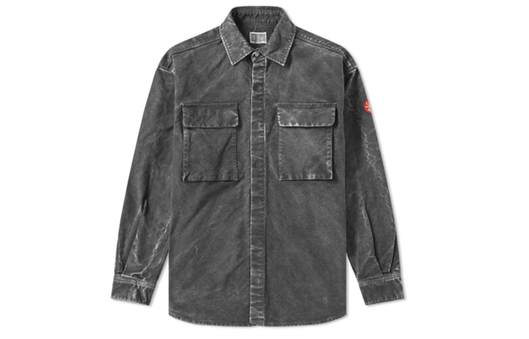 Cav Empt Black Bleach Washed Overshirt TBD-CE-017