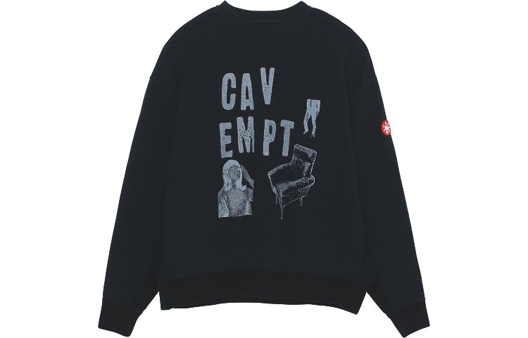 Cav Empt Black Chair Graphic Crewneck Sweatshirt Unisex CES17CS04
