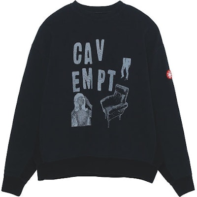 Cav Empt Black Chair Graphic Crewneck Sweatshirt Unisex CES17CS04 Buy Cav Empt Black Chair Graphic Crewneck Sweatshirt Unisex CES17CS04