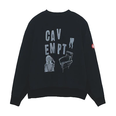 Cav Empt Black Chair Graphic Crewneck Sweatshirt Unisex CES17CS04