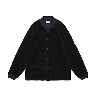 Cav Empt Black Drawstring Stand Collar Long Sleeve Jacket for Men CES25JK14
