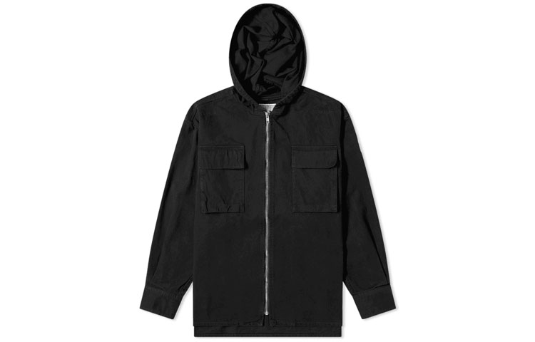 Cav Empt Black Hoodie Zip-Up Shirt Jacket CES17JK21