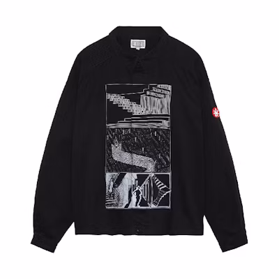 Cav Empt Black Logo Stairs Graphic Long Sleeve Jacket Unisex CES20JK22