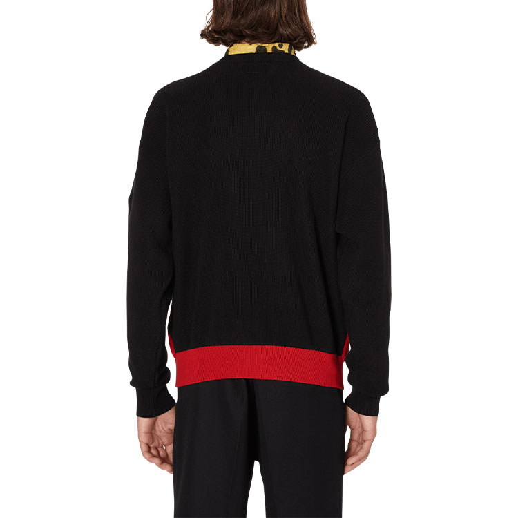 Sizing Cav Empt 黑色寬鬆圓領Logo印花針織毛衣 CES18KN05