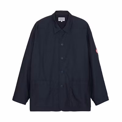 Cav Empt Black Solid Loose-Fit Coach Jacket Unisex CES19JK10
