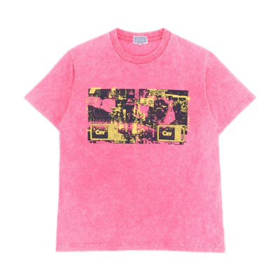 Cav Empt Bleached Cav E Pink Graphic T-Shirt Unisex Vintage Wash CES15T13
