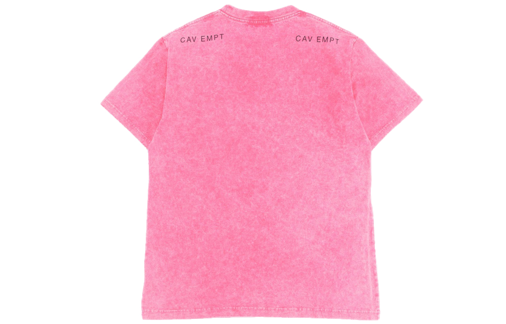 Lookbook Cav Empt Bleached Cav E Pink Kaos Grafis Unisex Vintage Wash CES15T13