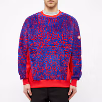 Lookbook Cav Empt 藍紅色圓領抓毛棉長袖上衣 CES16CS19