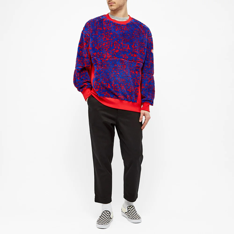 Purchase Sudadera Cav Empt Azul Roja de Cuello Redondo Fleece. CES16CS19