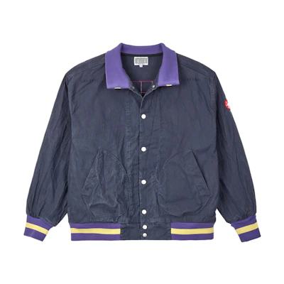 Cav Empt Blue Striped Long Sleeve Jacket with Back Print - Unisex CES21JK06