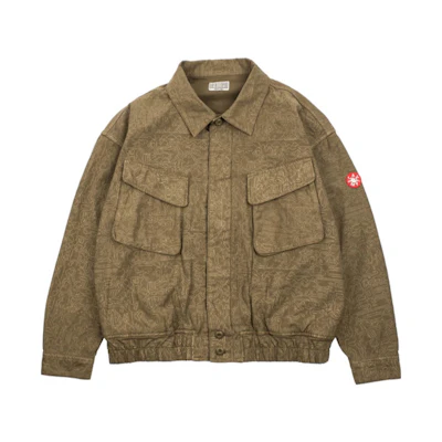 Cav Empt Brown Psi Print Reversible Zip Jacket Unisex CES16JK11