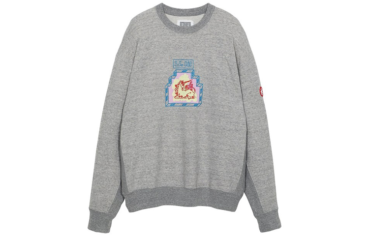 Cav Empt Cartoon Graphic Crewneck Sweatshirt Unisex Grey. CES19CS17