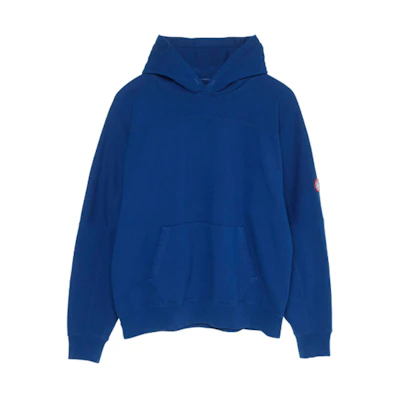 Cav Empt Center P Rib Heavy Hoodie Blue Pullover with Back Print TBD-CE-1183