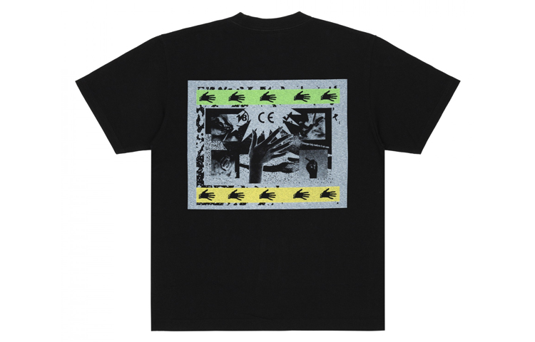 Cav Empt Charge Hand Graphic Black Unisex Short Sleeve Tee CES17T07