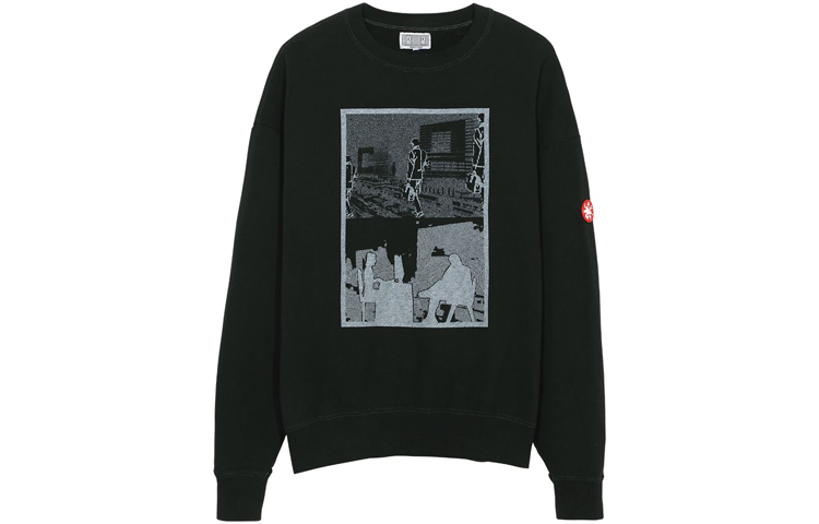 Cav Empt Classic Graphic Crewneck Sweatshirt Black Casual Wear CES19CS18