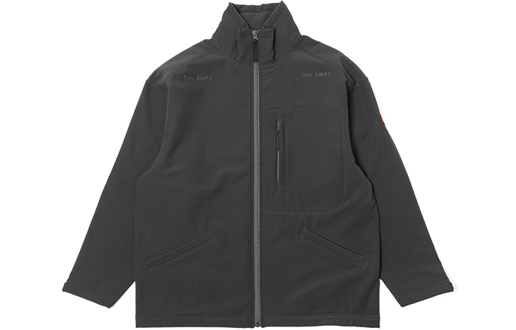 Cav Empt Classic Logo Fleece Jacket Unisex - Gray CES17CS20