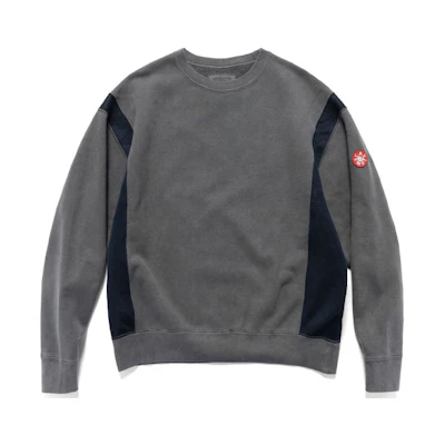 Cav Empt Color-Block Crewneck Long Sleeve Sweatshirt Gray CES-21CS04