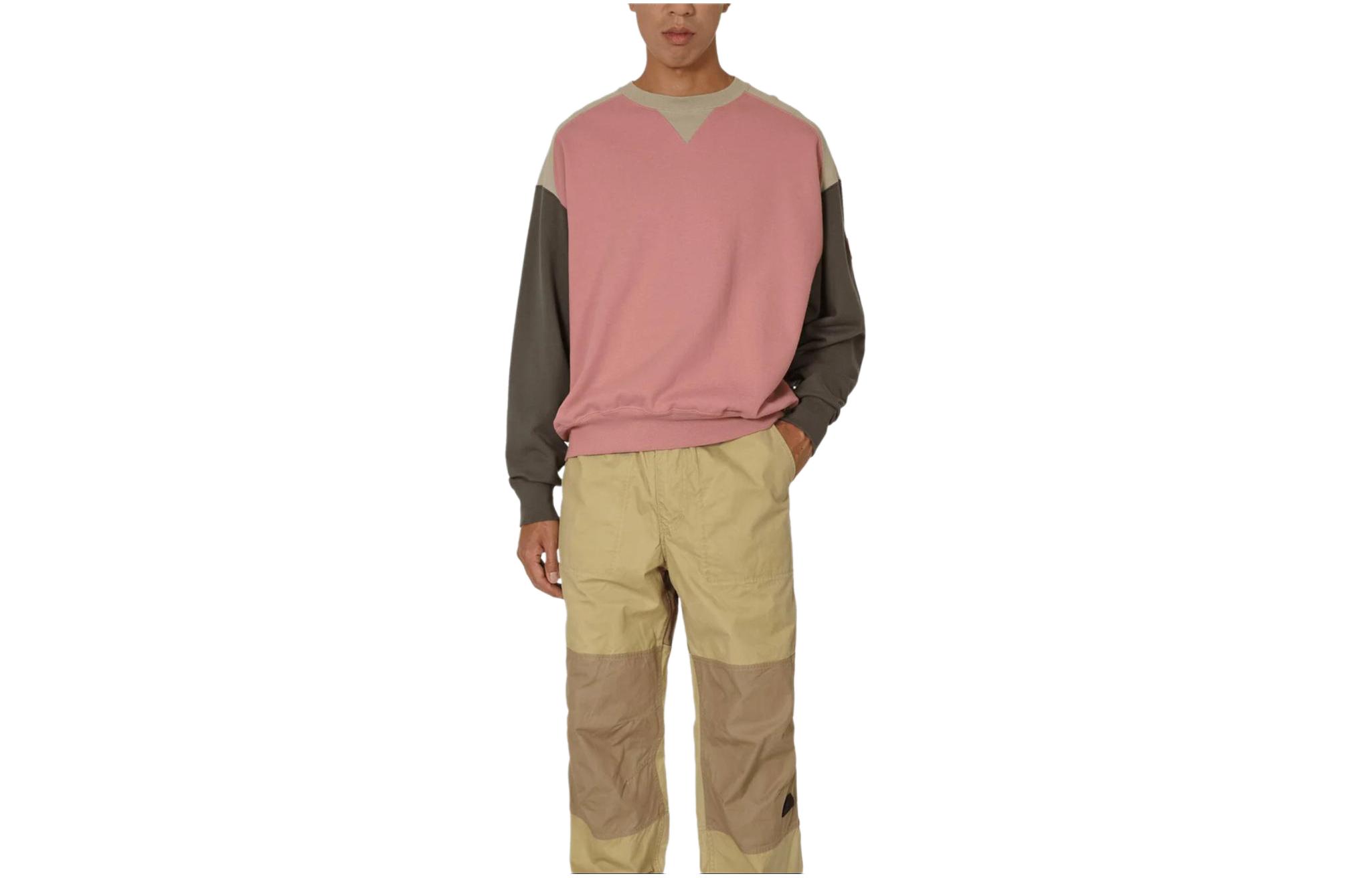 Cav Empt Colorblock Crewneck Sweatshirt Pink Unisex CES24CS12-001