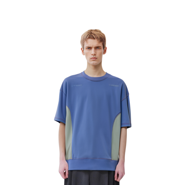 Shop Cav Empt Kaos Biru Lengan Colorblock. CES22CS07