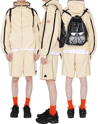 Cav Empt 拼接拉鍊連帽外套 米色. CES24CS20 Buy Cav Empt 拼接拉鍊連帽外套 米色. CES24CS20