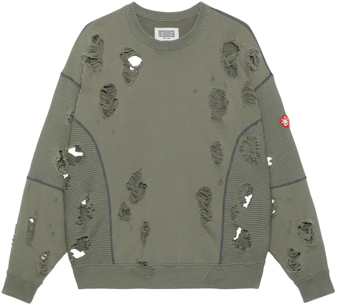 cav-empt-distressed-long-sleeve-crewneck-sweatshirt-green-unisex-ces-23-cs-14