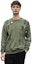 Shop Cav Empt Distressed Long Sleeve Crewneck Sweatshirt Green Unisex CES23CS14