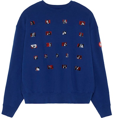 Cav Empt Embroidered Graphic Cartoon Pullover Sweatshirt Blue Unisex CES18CS04 Buy Cav Empt Embroidered Graphic Cartoon Pullover Sweatshirt Blue Unisex CES18CS04