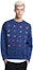 Shop Cav Empt Embroidered Graphic Cartoon Pullover Sweatshirt Blue Unisex CES18CS04