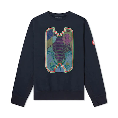 Cav Empt Embroidered Graphic Crewneck Sweatshirt Black CES17CS02-BLK