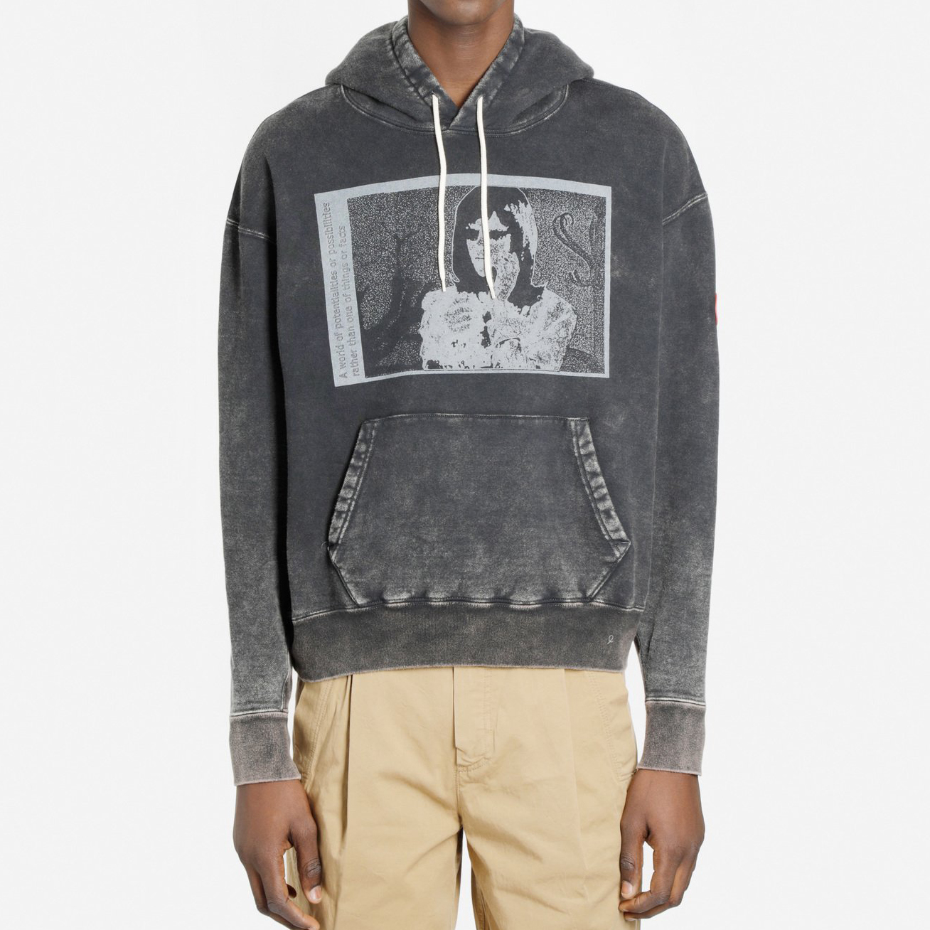 Lookbook Cav Empt Face Washed Pullover Sweatshirt Unisex Black CES17CS15