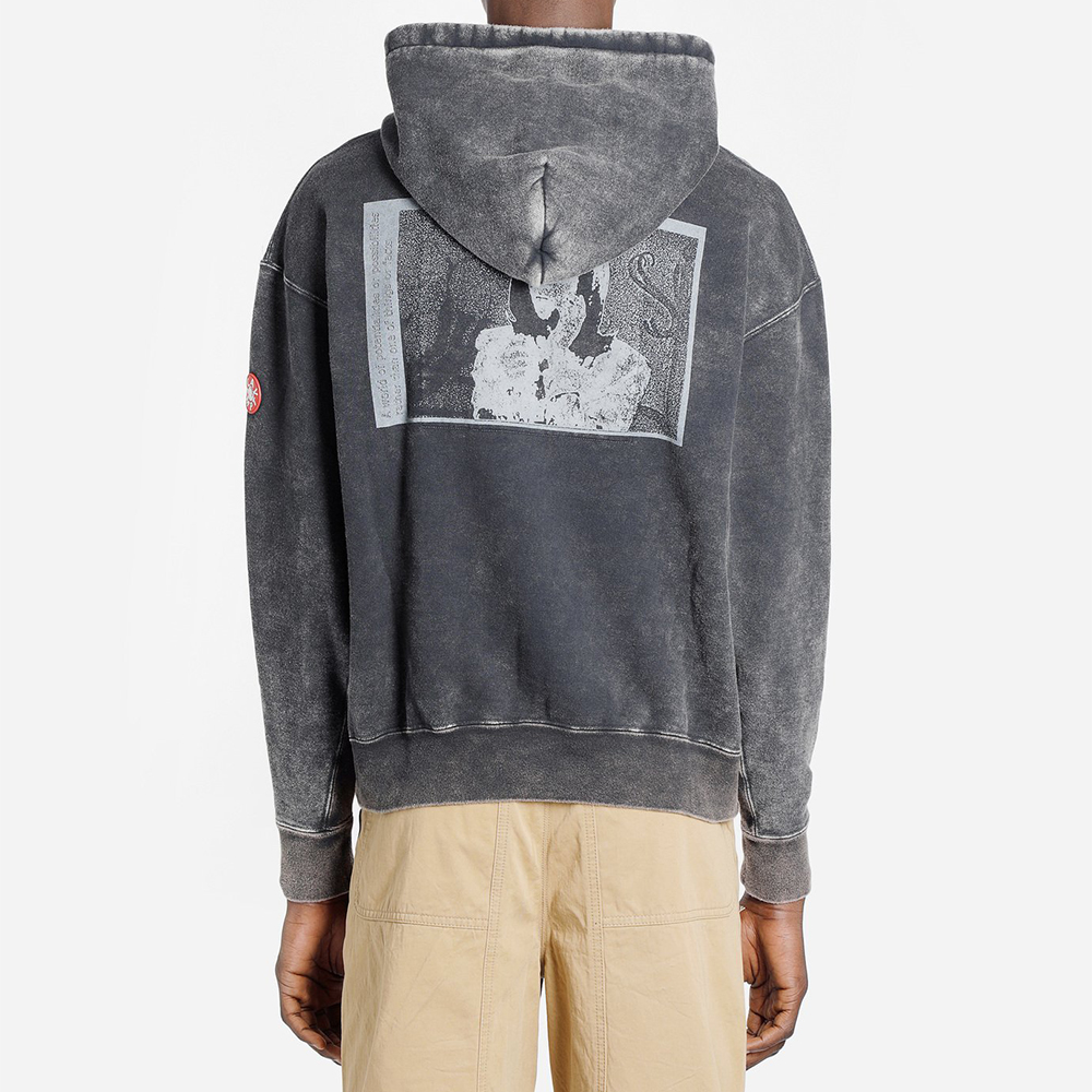 Shop Cav Empt Face Washed Pullover Sweatshirt Unisex Black CES17CS15