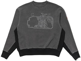 Cav Empt Faded Pattern Embroidery Sweatshirt Unisex Gray CES17CS05 Cav Empt Faded Pattern Embroidery Sweatshirt Unisex Gray CES17CS05