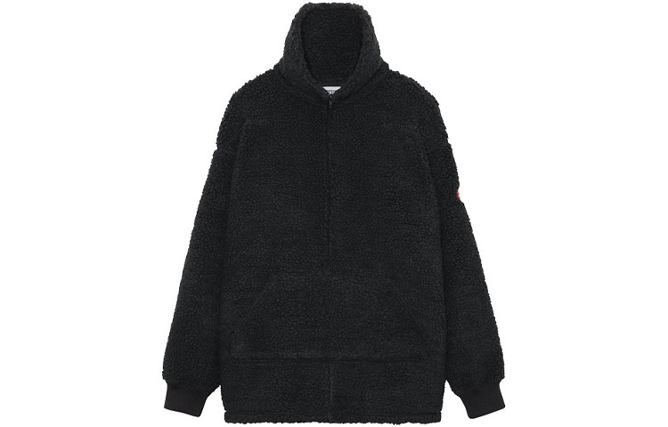 Cav Empt FW21 Black Logo Patch High-Neck Zip-Up Jacket CES20CS23