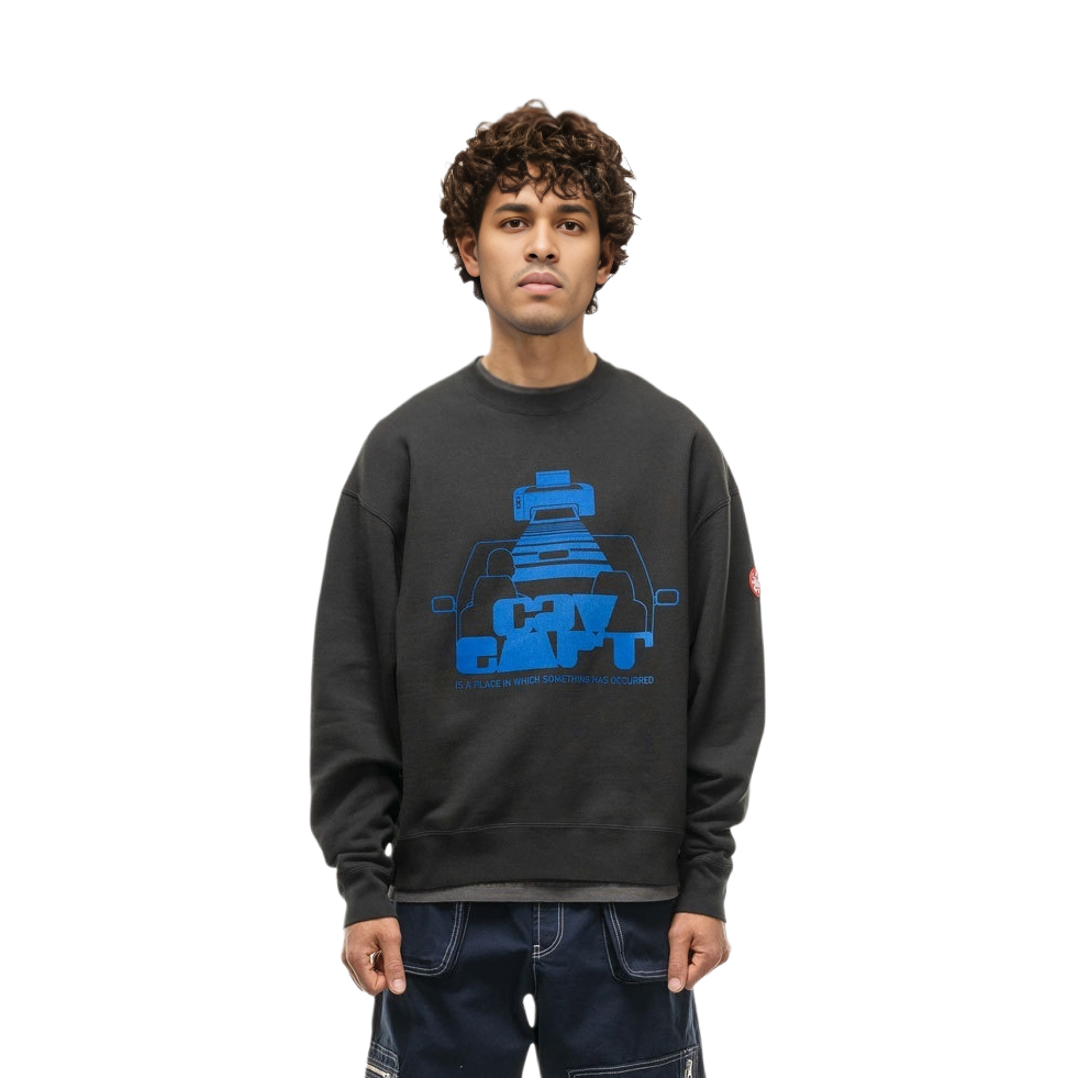 Shop Sudadera Negra con Logo Cav Empt FW21 Crewneck Pullover. CES20CS02
