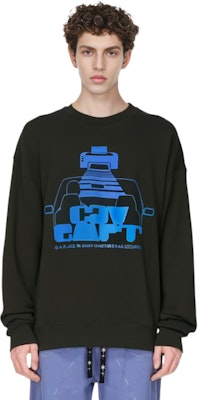 Cav Empt FW21 Black Logo Print Pullover Crewneck Sweatshirt CES20CS02 Purchase Cav Empt FW21 Black Logo Print Pullover Crewneck Sweatshirt CES20CS02